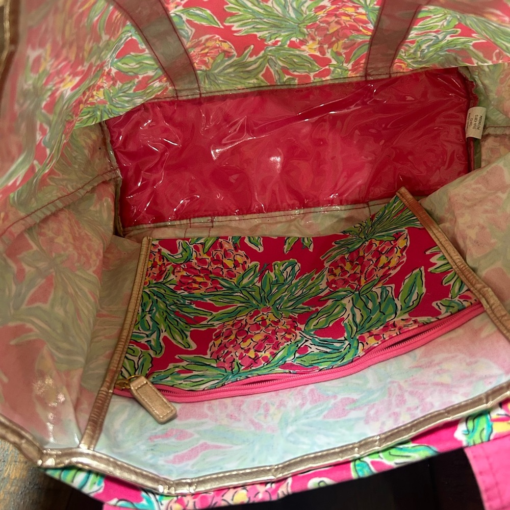 Lilly Pulitzer Spike the Punch Orchard Pink Sequins Tote Bag - Picture 5 of 10